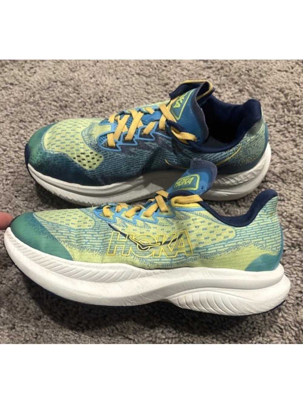 HOKA One One Mach 6 Womens 7.5 Running Shoes Lettuce Bellwether